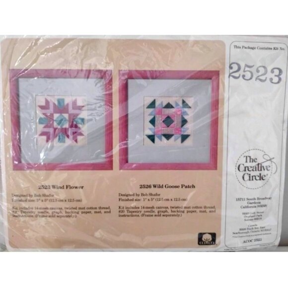 The Creative Circle 2523 Wind Flower Cross Stitch Kit 5" X 5" - Picture 1 of 3